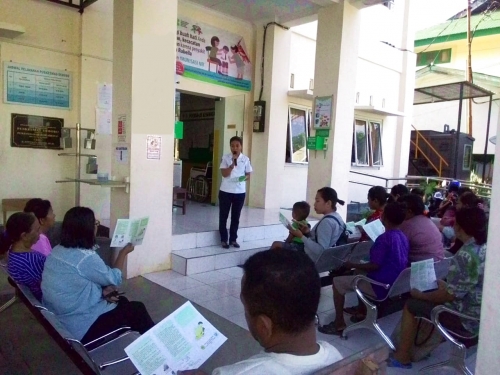 Penyuluhan Diare dalam Gedung Puskesmas Oebobo