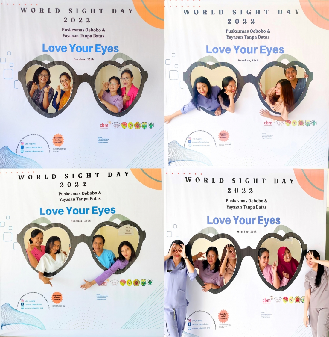 UPTD Puskesmas Oebobo Peringati Hari Penglihatan Sedunia Bersama Yayasan Tanpa Batas